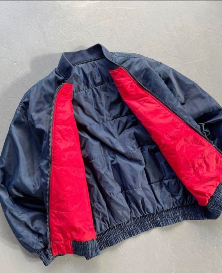 90's MLBインディアンス 中綿リバーシブルジャケット