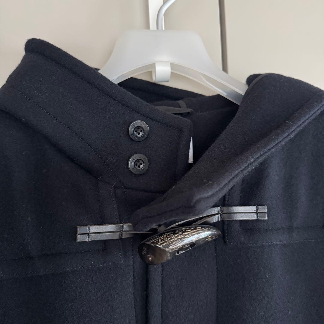 HYKE ハイク メルトンダッフルコート ブラック サイズ3