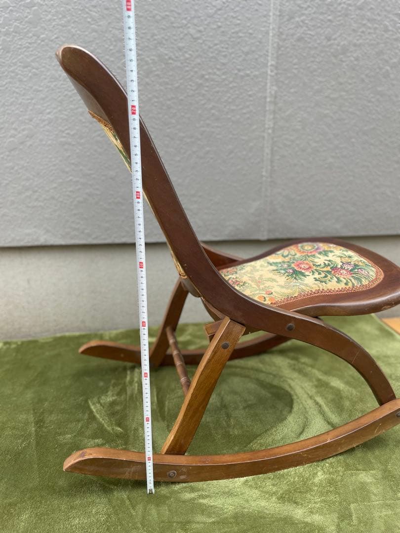 ロココ調 ロッキングチェア 折りたたみ 折り畳み コブラン織り 送料無料