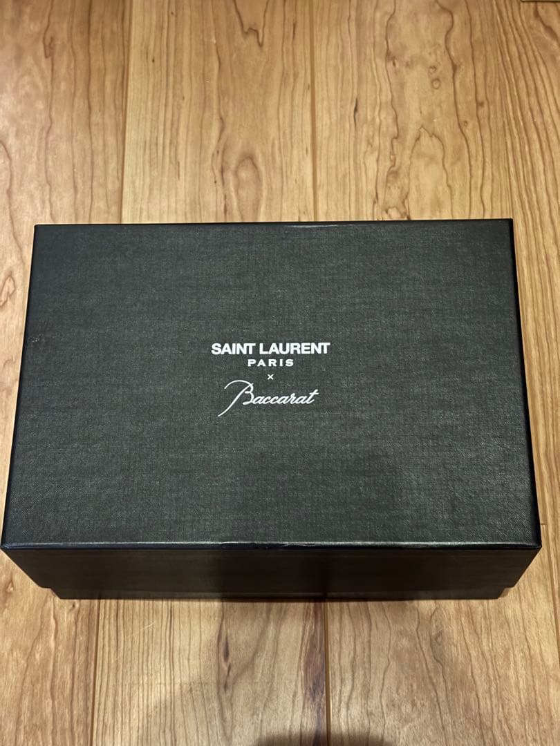 サンローラン　バカラ ルクソール ベース　ブラッククリスタル　花瓶