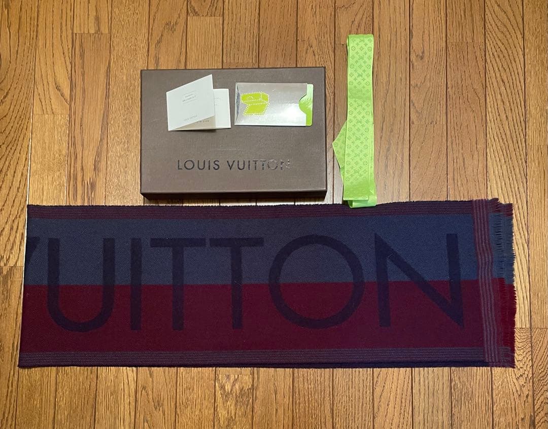 LOUIS VUITTON マフラー ダークレッド ネイビー