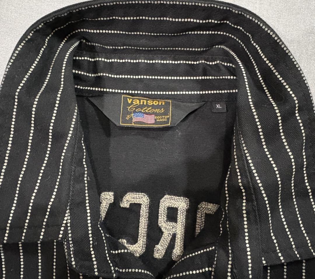 ＊VANSON 40th刺繍 ウォバッシュ ワークシャツ XL