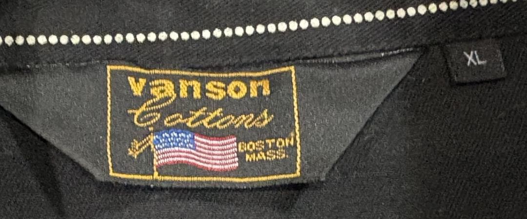 ＊VANSON 40th刺繍 ウォバッシュ ワークシャツ XL