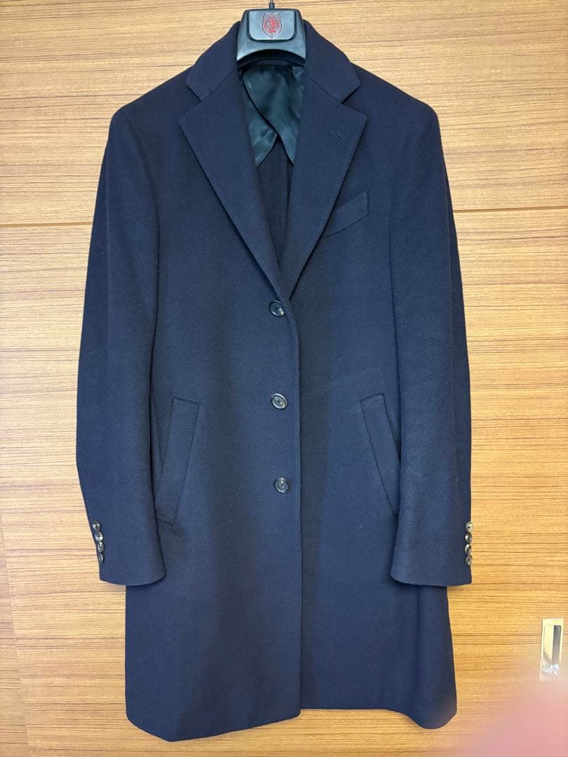 ラルディーニ　LARDINI 46 ネイビー　チェスターコート
