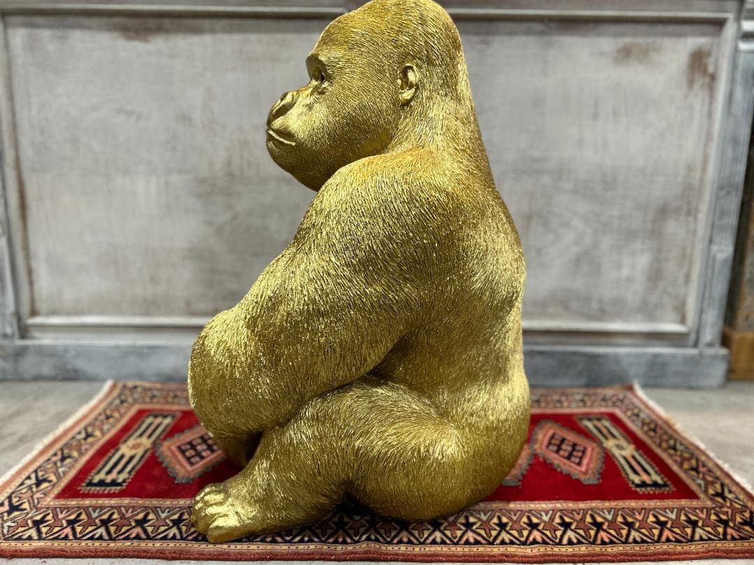 KARE / カレ　モンキーゴリラ サイド ゴールド XL　デコフィギュア