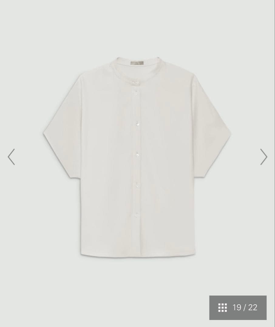 Theory luxe Marvine Amia Blouse シルバーグレー