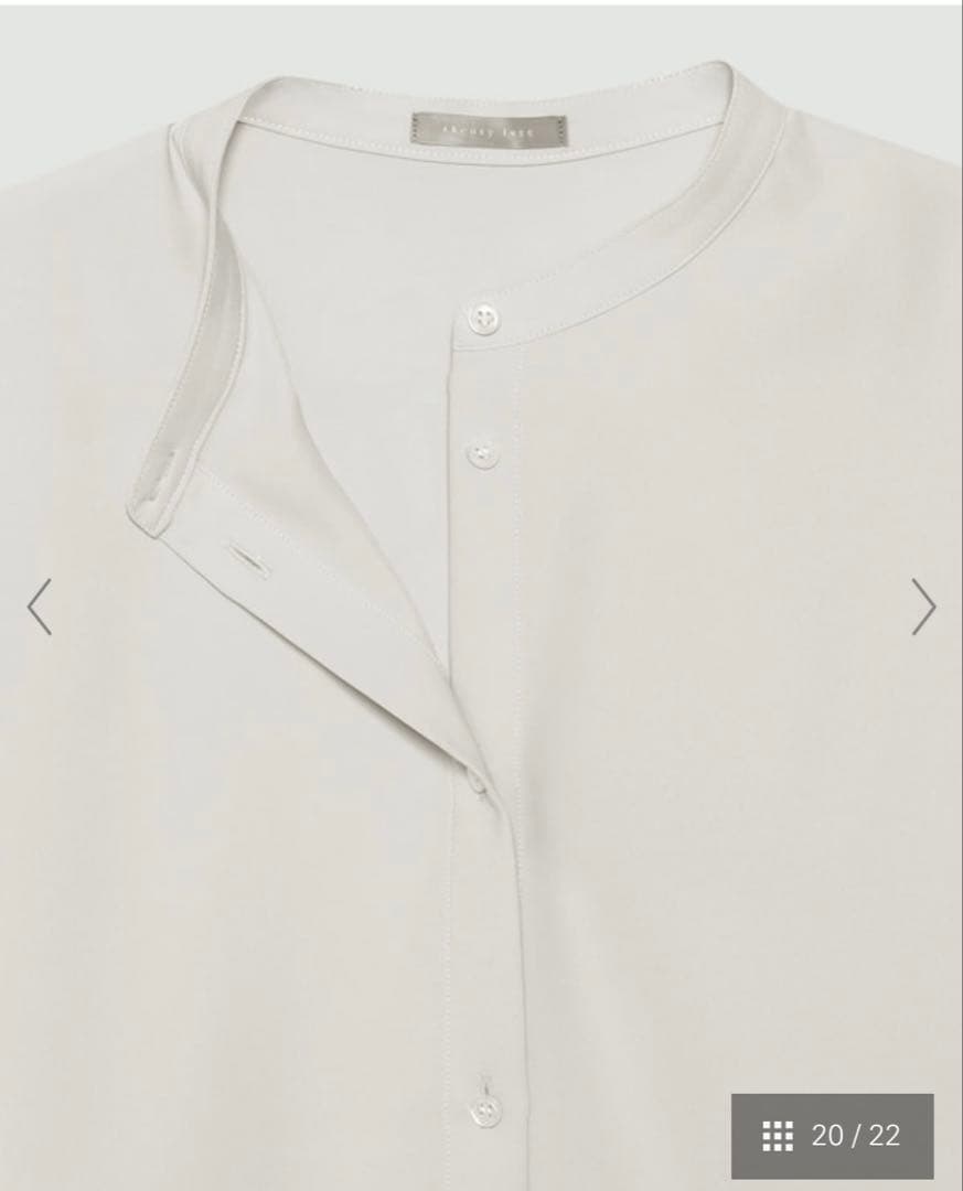 Theory luxe Marvine Amia Blouse シルバーグレー