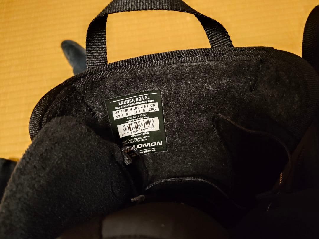 サロモン　スノボブーツ　LAUNCH BOA SJ BLACK 27 ほぼ未使用