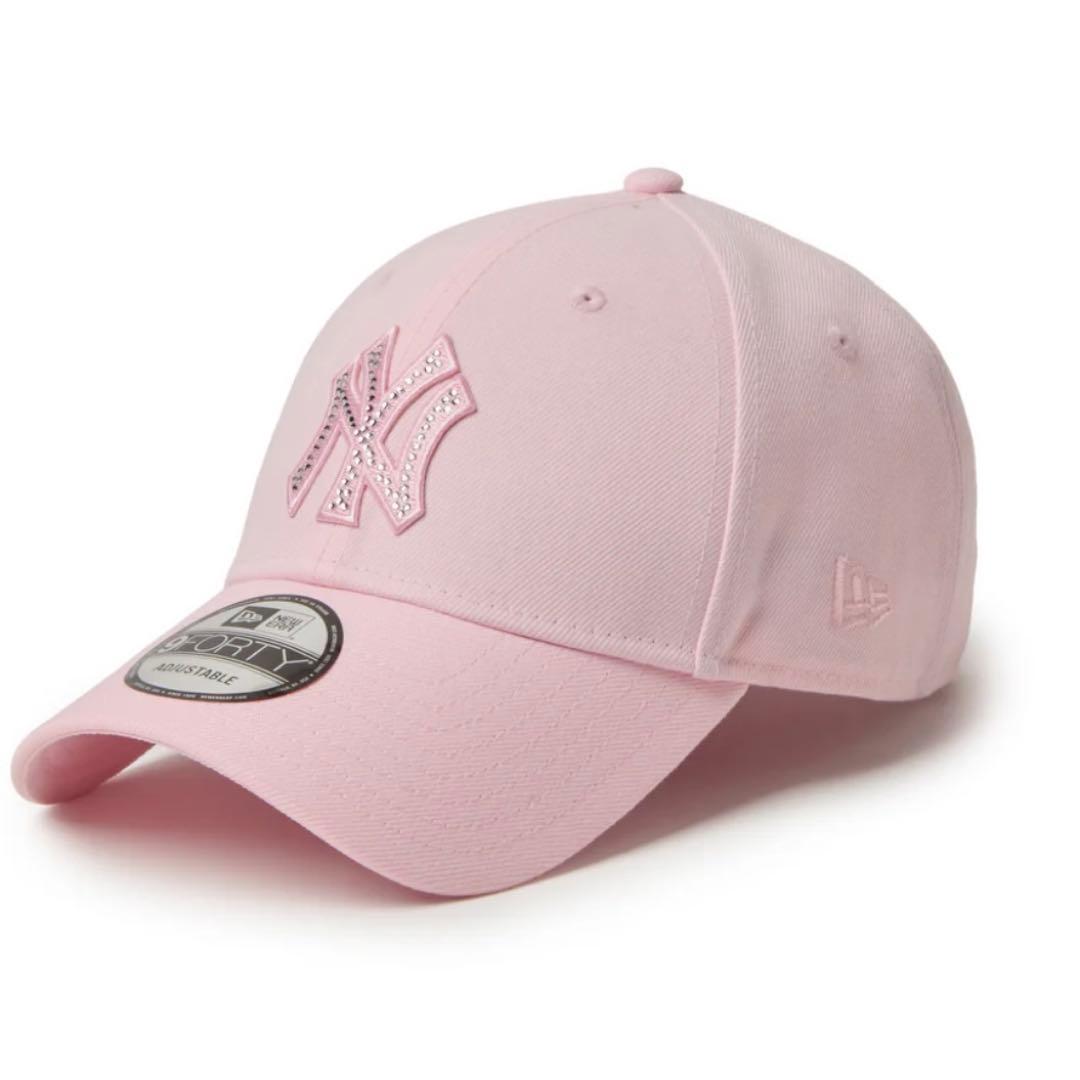 【新品】NEWERA 9FORTY ラインストーン NYヤンキース ピンク