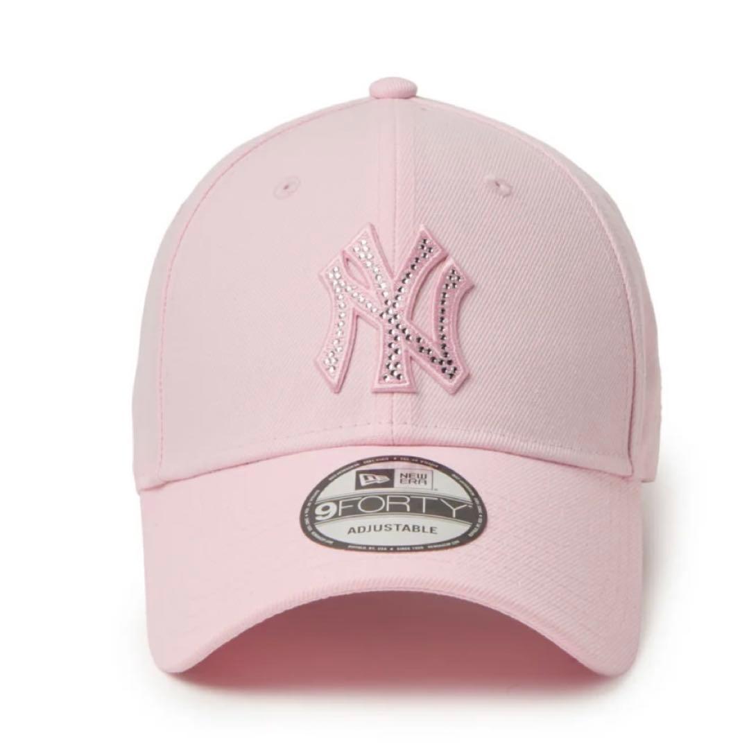 【新品】NEWERA 9FORTY ラインストーン NYヤンキース ピンク