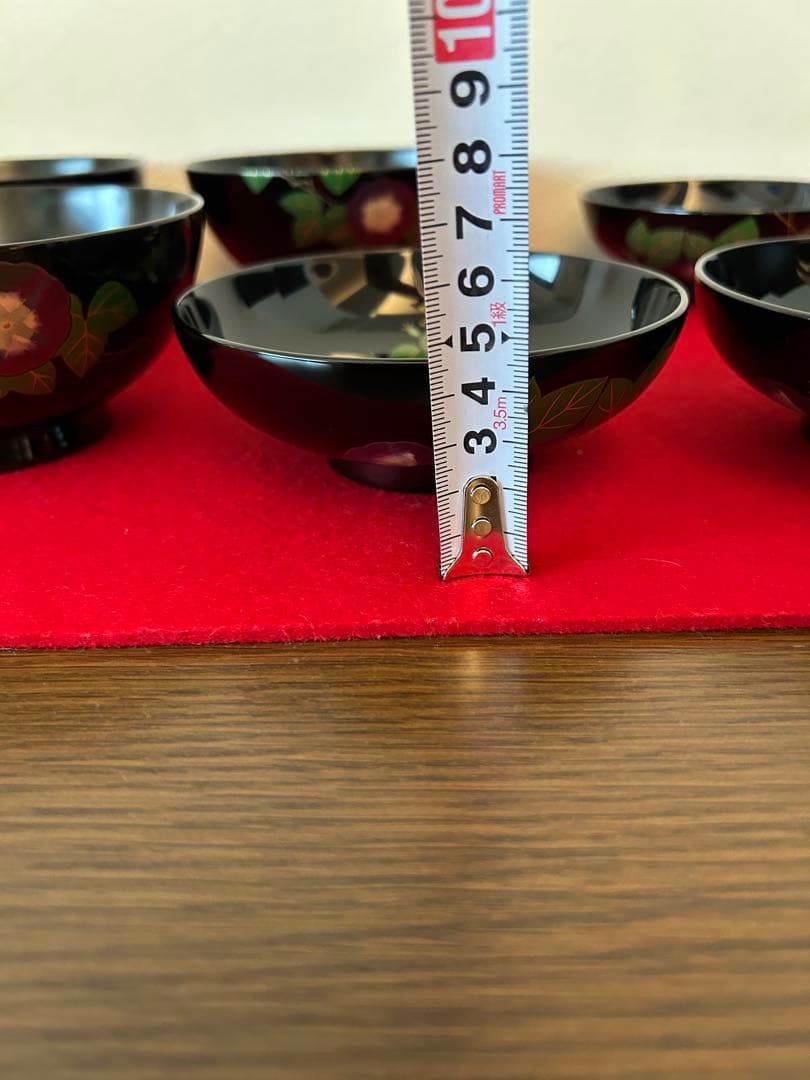 輪島塗　朝顔蒔絵　煮物椀五客