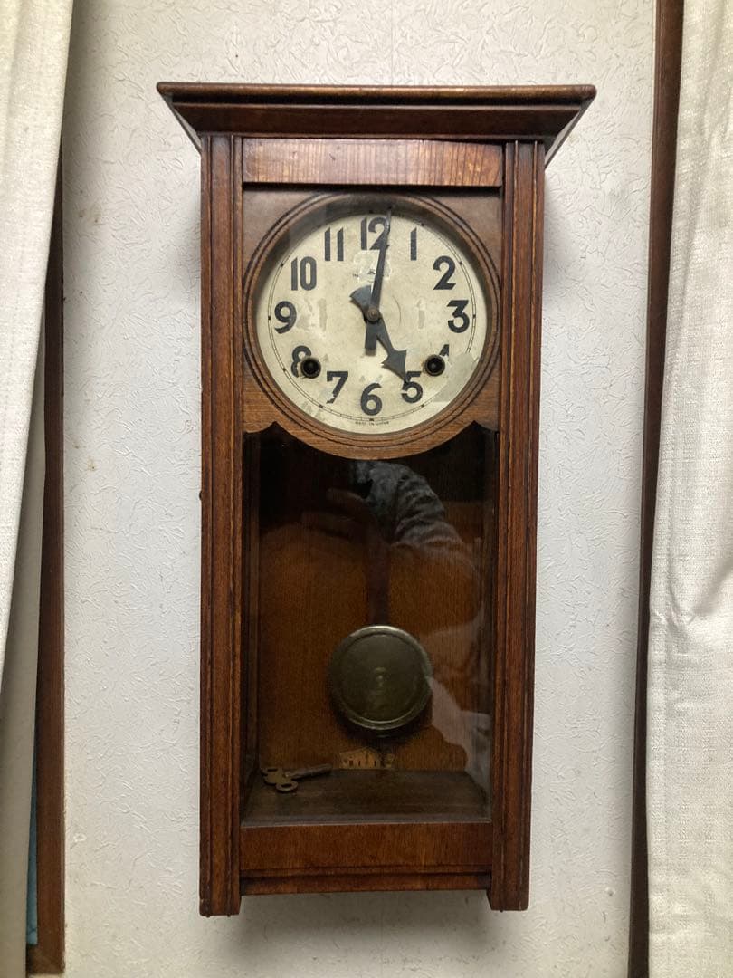 愛知時計 アンティーク スリゲルボンボン時計 初心者歓迎 稼働中