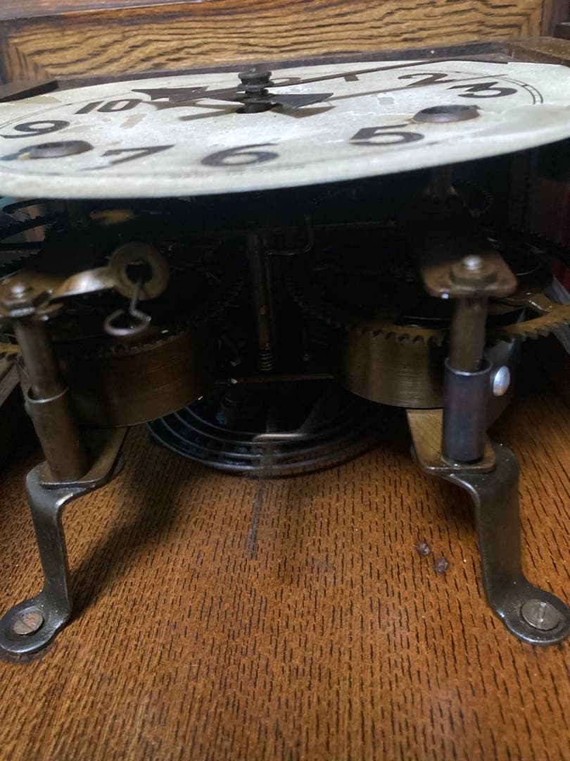 愛知時計 アンティーク スリゲルボンボン時計 初心者歓迎 稼働中