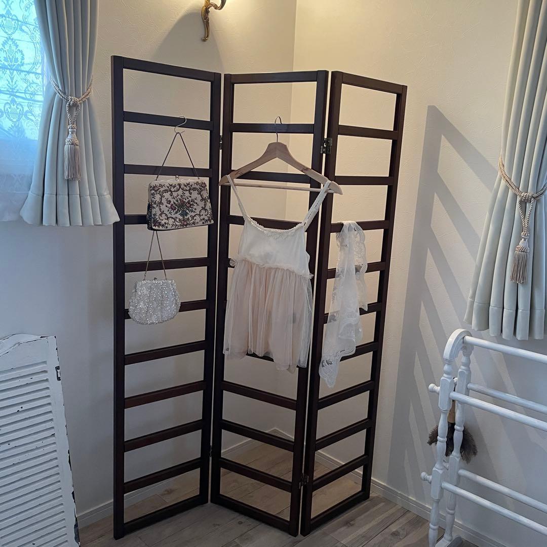 ヴィンテージ 折りたたみ　木製ハンガーラック