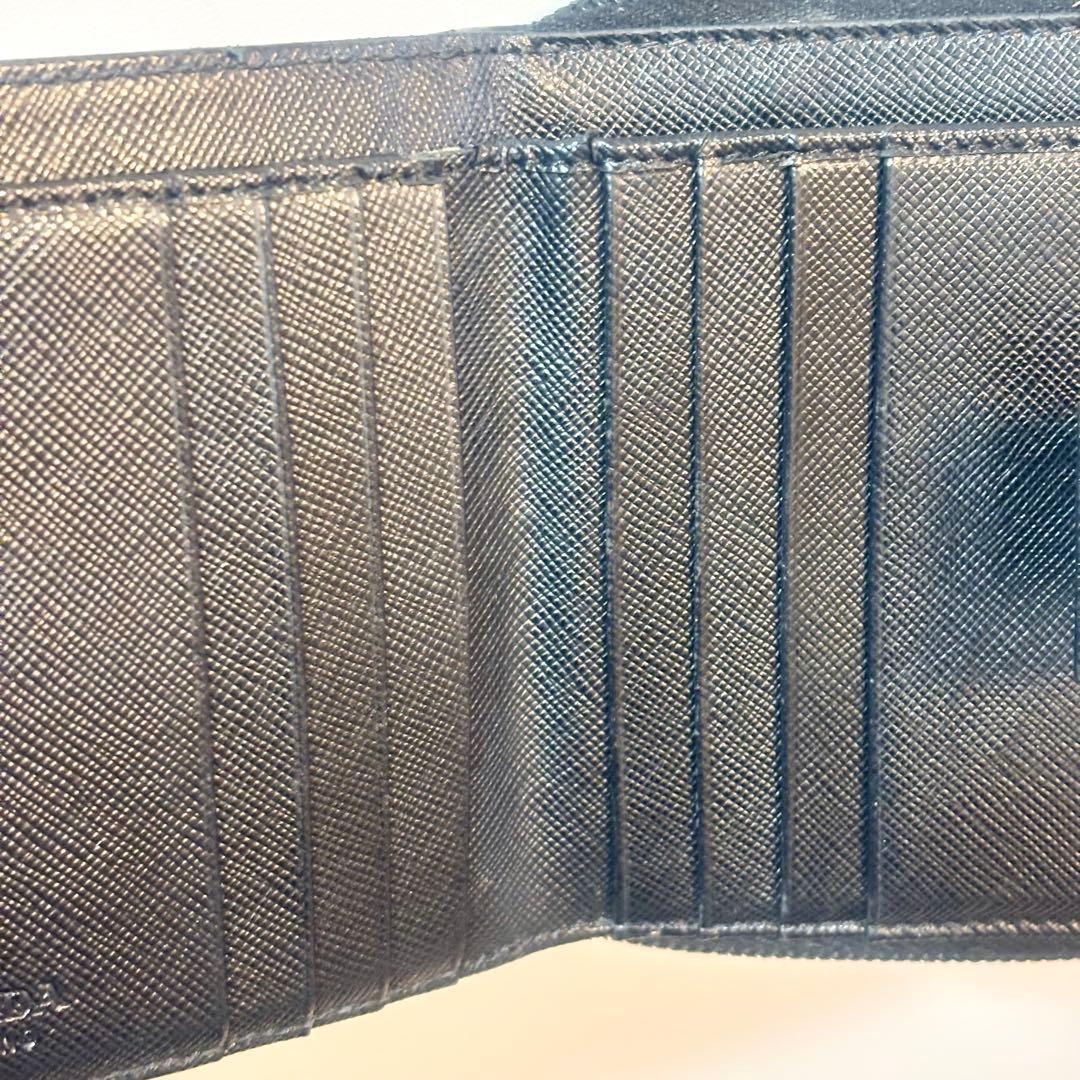 PRADA★ラウンドファスナー★二つ折り財布★サフィアーノレザー★ブラック