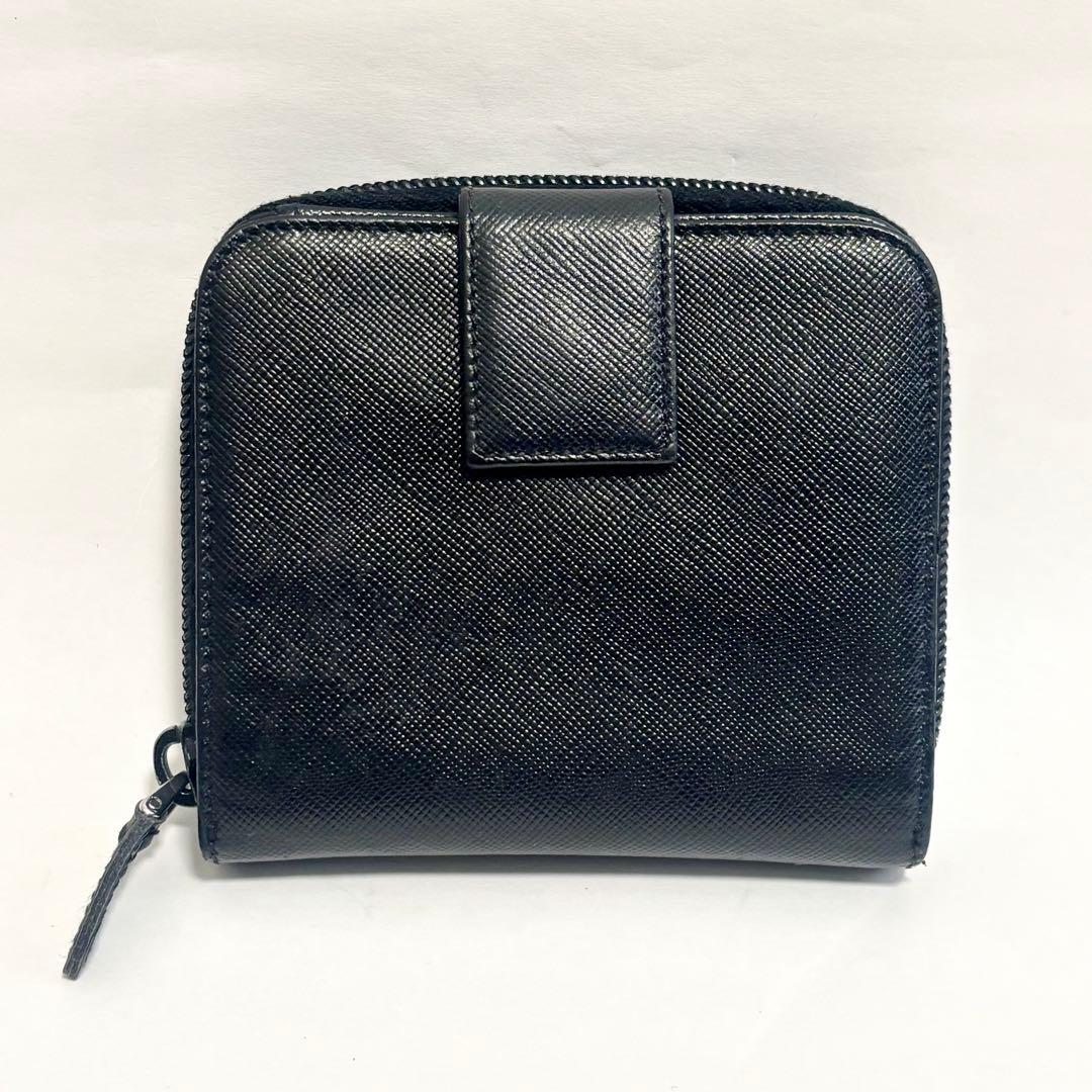 PRADA★ラウンドファスナー★二つ折り財布★サフィアーノレザー★ブラック