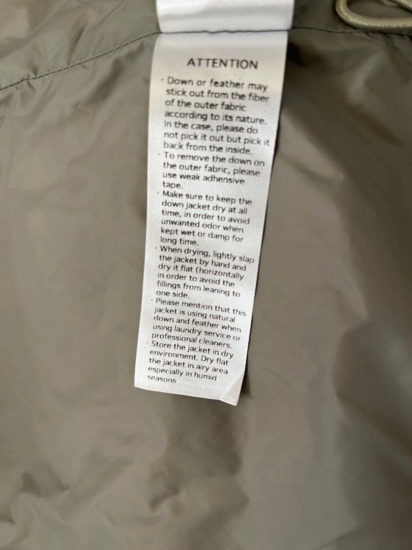 ダントンDANTON ナイロンタフタミドルダウン XS グレイッシュベージュ