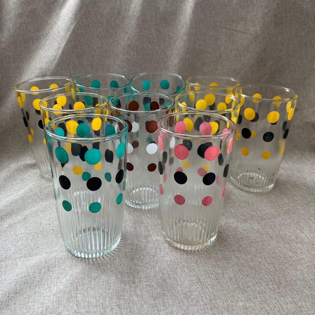 ヘーゼルアトラス　ドット　タンブラー　サワークリーム