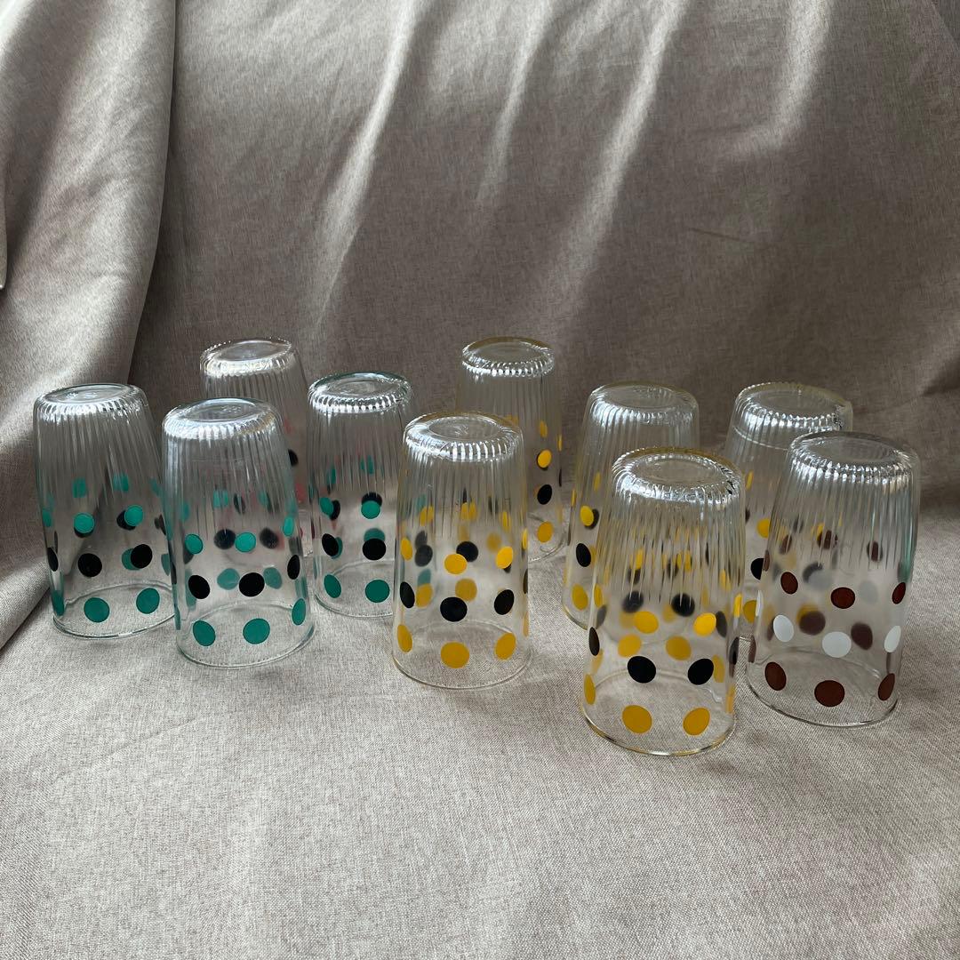 ヘーゼルアトラス　ドット　タンブラー　サワークリーム