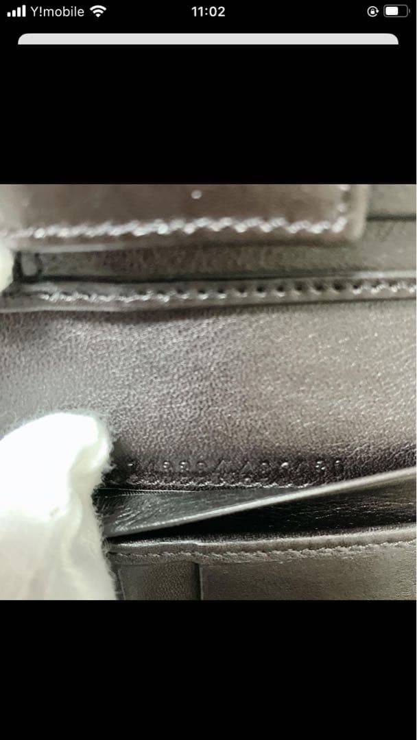 未使用　GUCCIグッチ　レザー×キャンバス　二つ折り財布　GG 箱付き