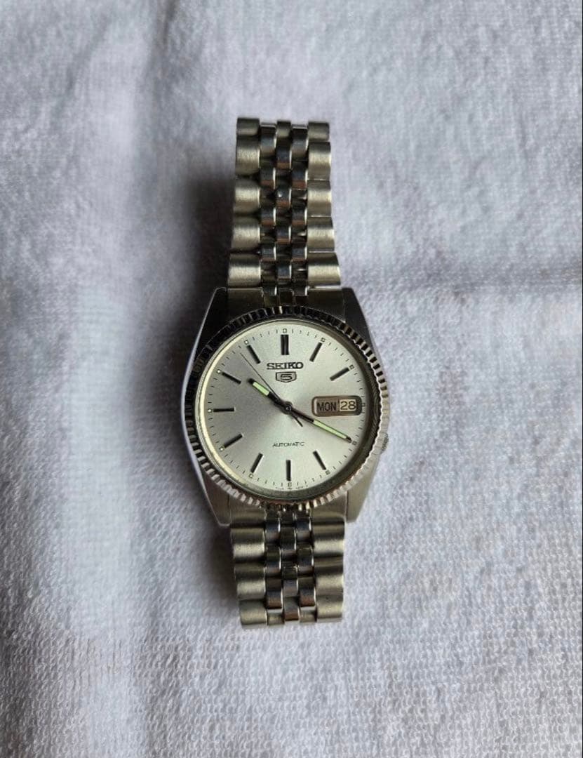 【美品】Seiko 自動巻き シルバー 時計