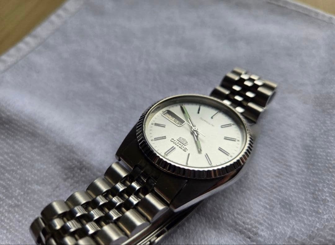【美品】Seiko 自動巻き シルバー 時計