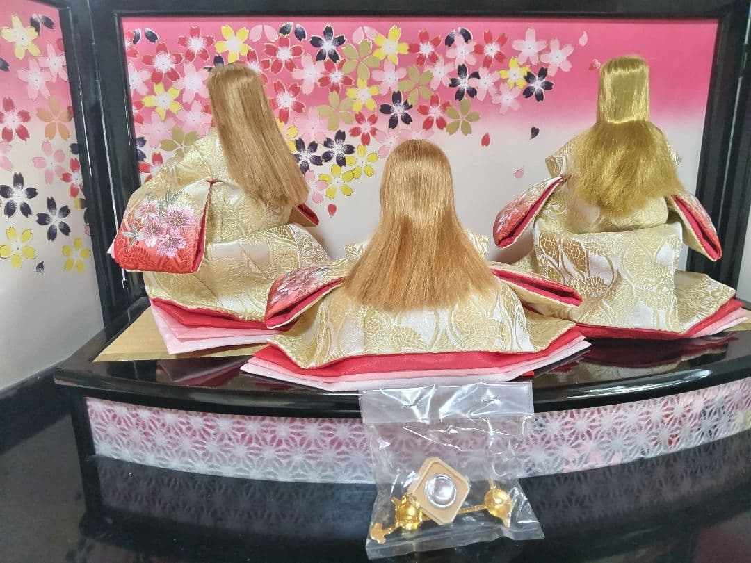 雛人形　リカちゃん　三人官女　リメイク品 ②