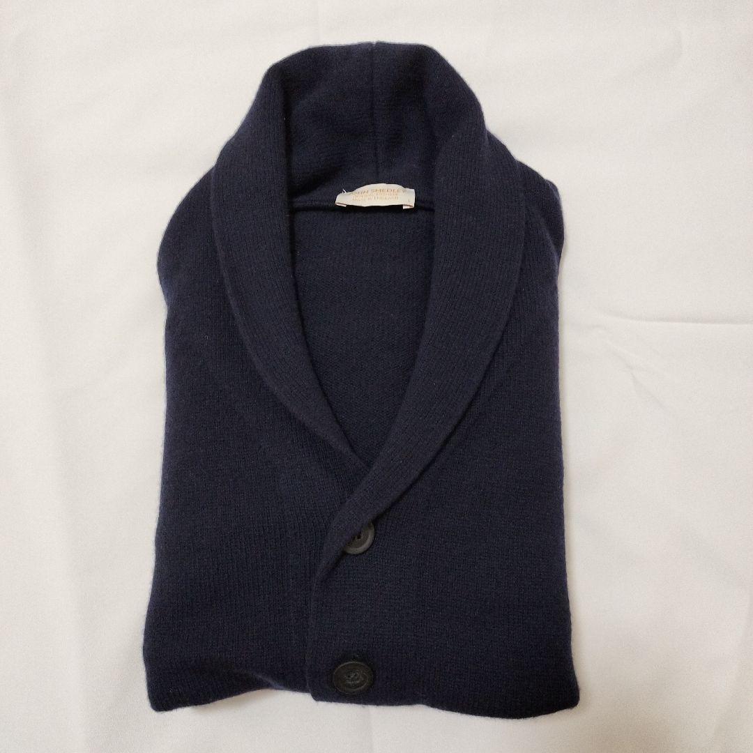 【新品同様】ジョンスメドレー カシミア混 ショールカラーカーディガン