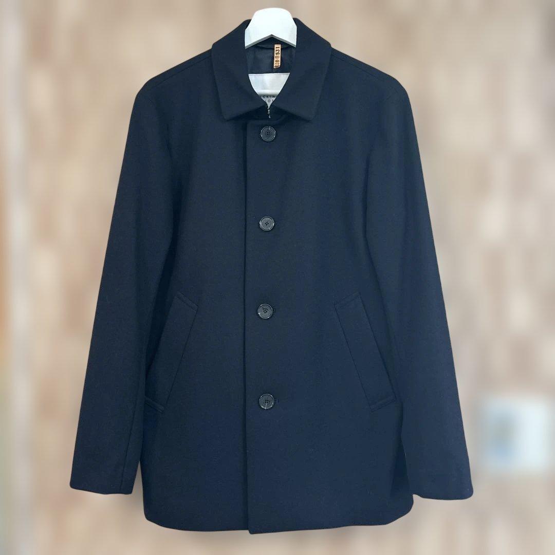 マッキントッシュフィロソフィー ブラック メルトンショートコートステンカラー