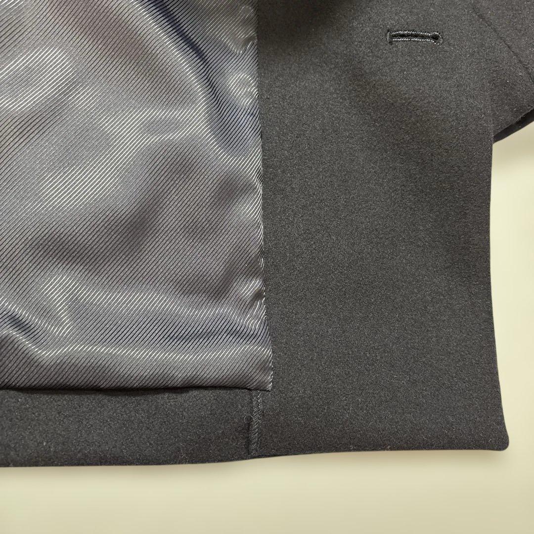 マッキントッシュフィロソフィー ブラック メルトンショートコートステンカラー