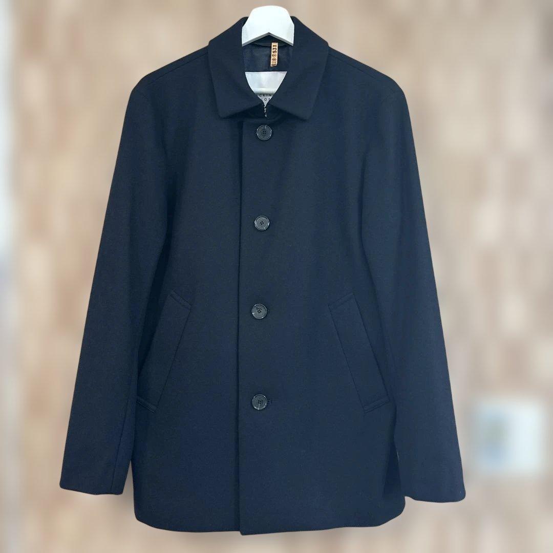 マッキントッシュフィロソフィー ブラック メルトンショートコートステンカラー