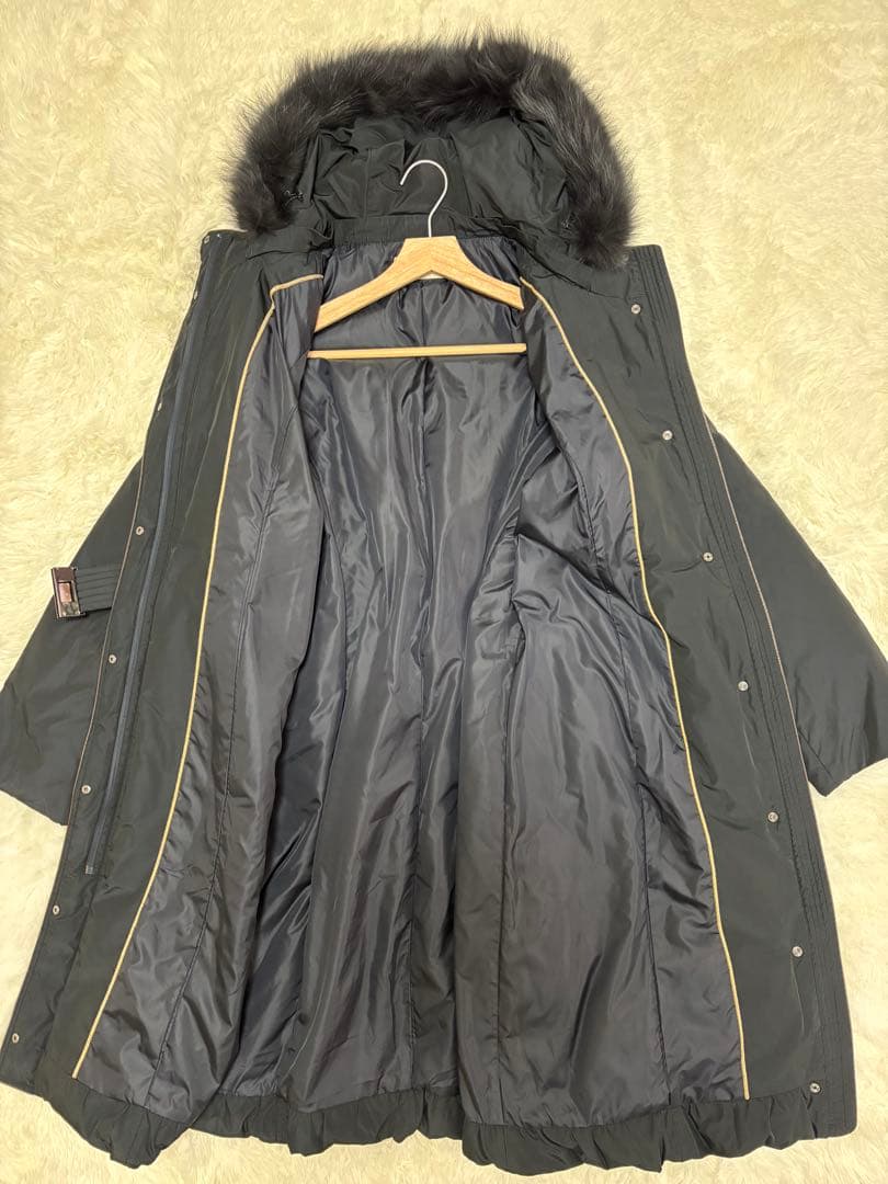 スキャパ　大きいサイズ　3wayロングダッフルダウンコート　フォックス　黒　46