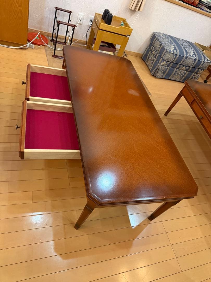 【引き取り限定】コスガ アンティーク調ローテーブル ②