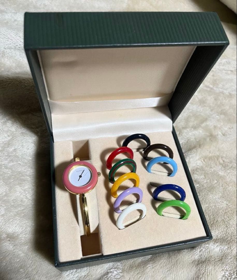 美品 GUCCI グッチ チェンジベゼル 11/12.2 腕時計　ベゼル12色