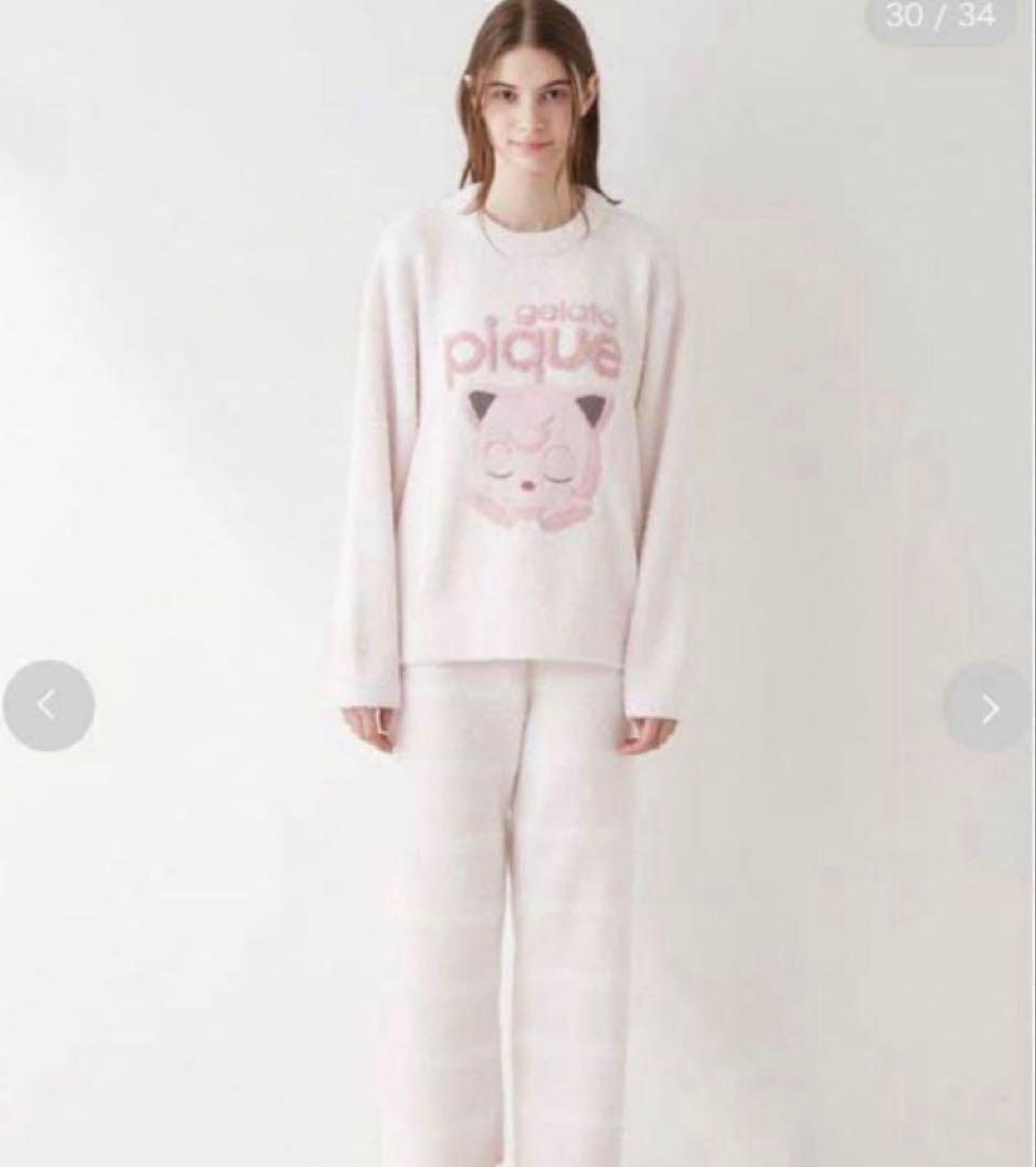 国内正規品★新品 ジェラートピケ ポケモン プリン上下セット ピンク