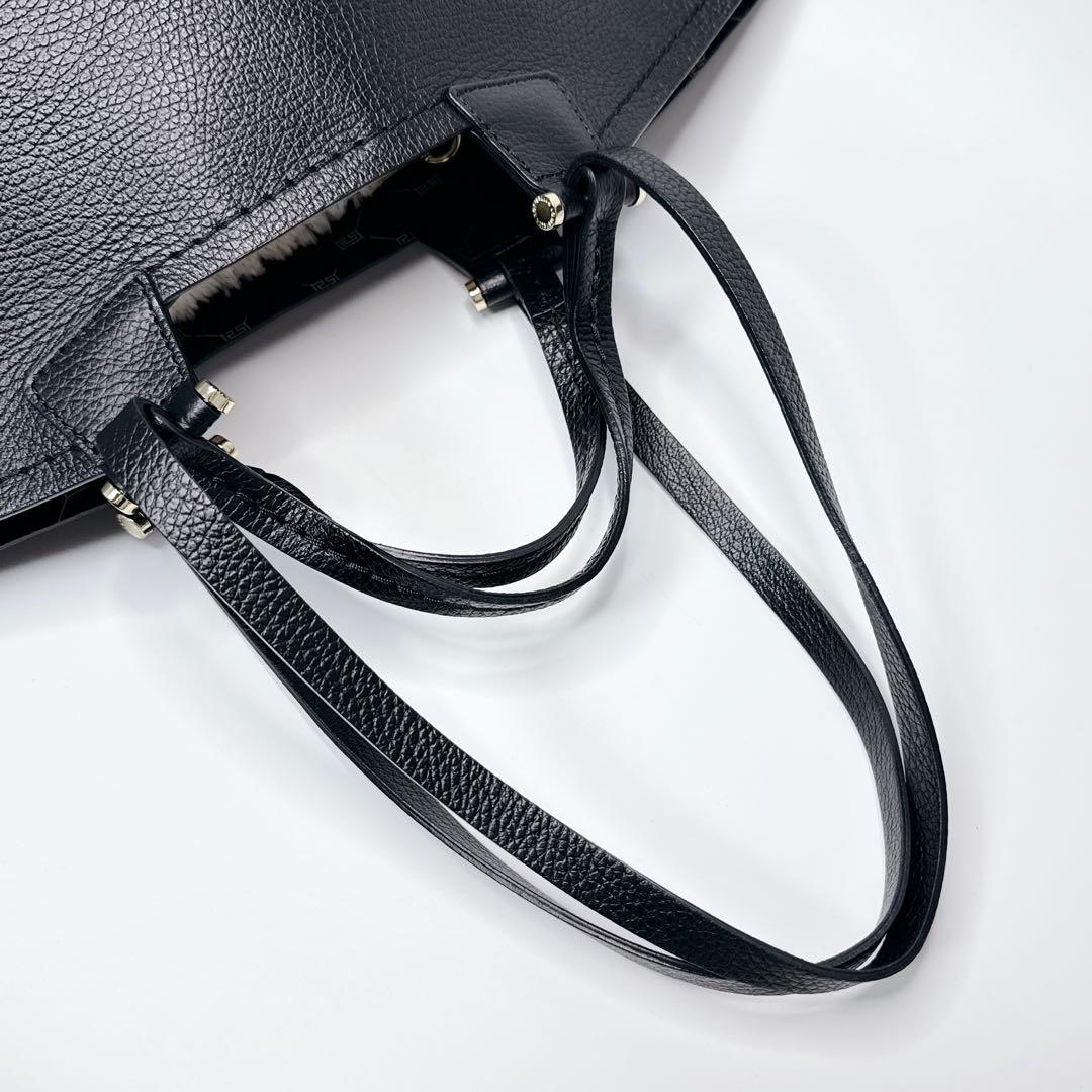 【希少商品】ロリステッラ　リバーシブルトート　アンジェリーナ　ブラック　レザー