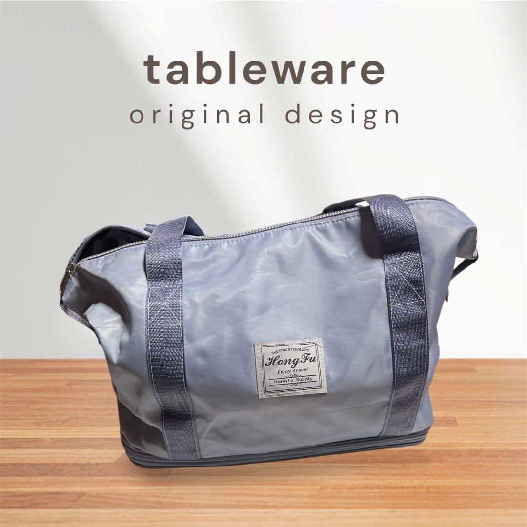 ブルー キャスター付きボストンバッグ 55cm 旅行　　旅行の予備カバン