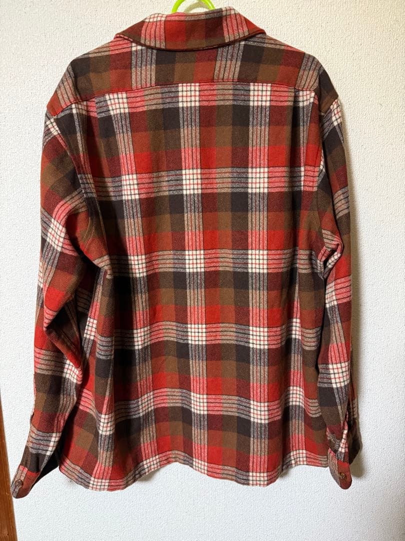 70s USA製 Pendleton ボードシャツ　開襟シャツ　ブラウン