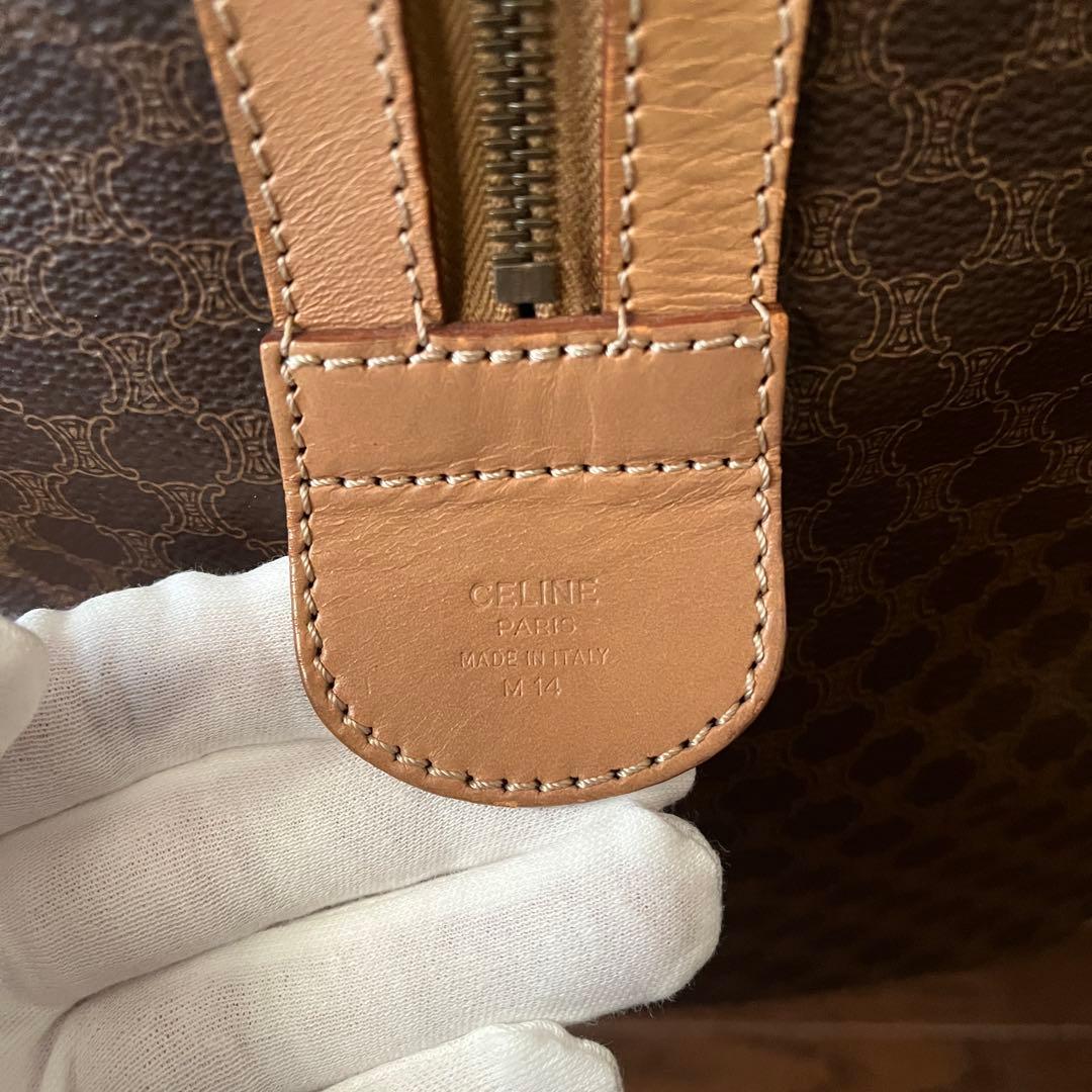 【美品！！】CELINE セリーヌ マカダム ボストンバッグ PVC レザー