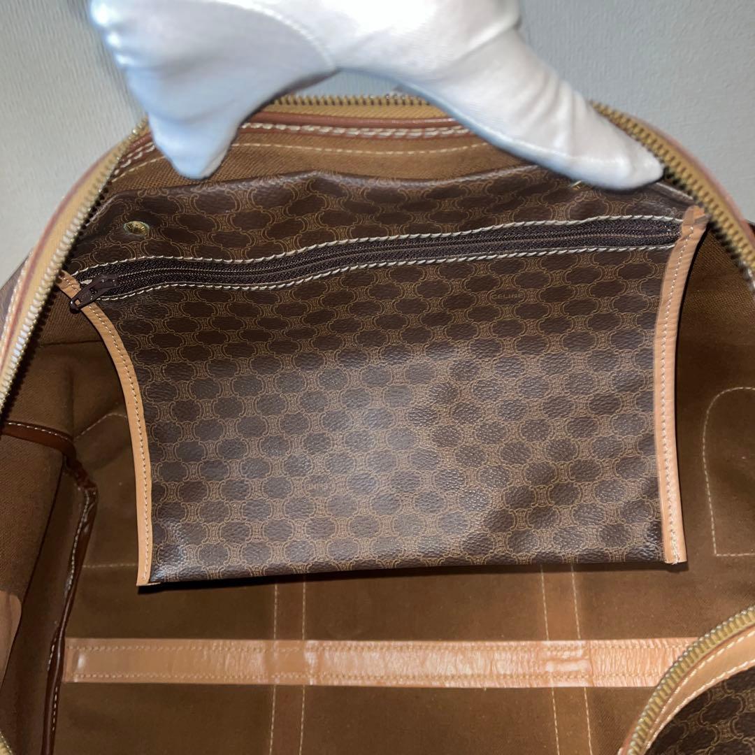 【美品！！】CELINE セリーヌ マカダム ボストンバッグ PVC レザー