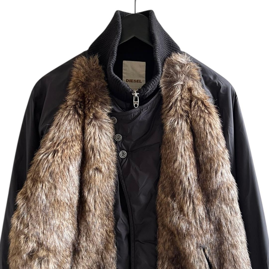 ジャケット・アウター 00s DIESEL Fur Docking Blouson Jacket
