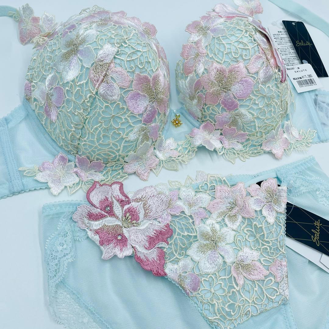 サルート89G 店舗限定商品　ブラジャー&ショーツのセットF75-L