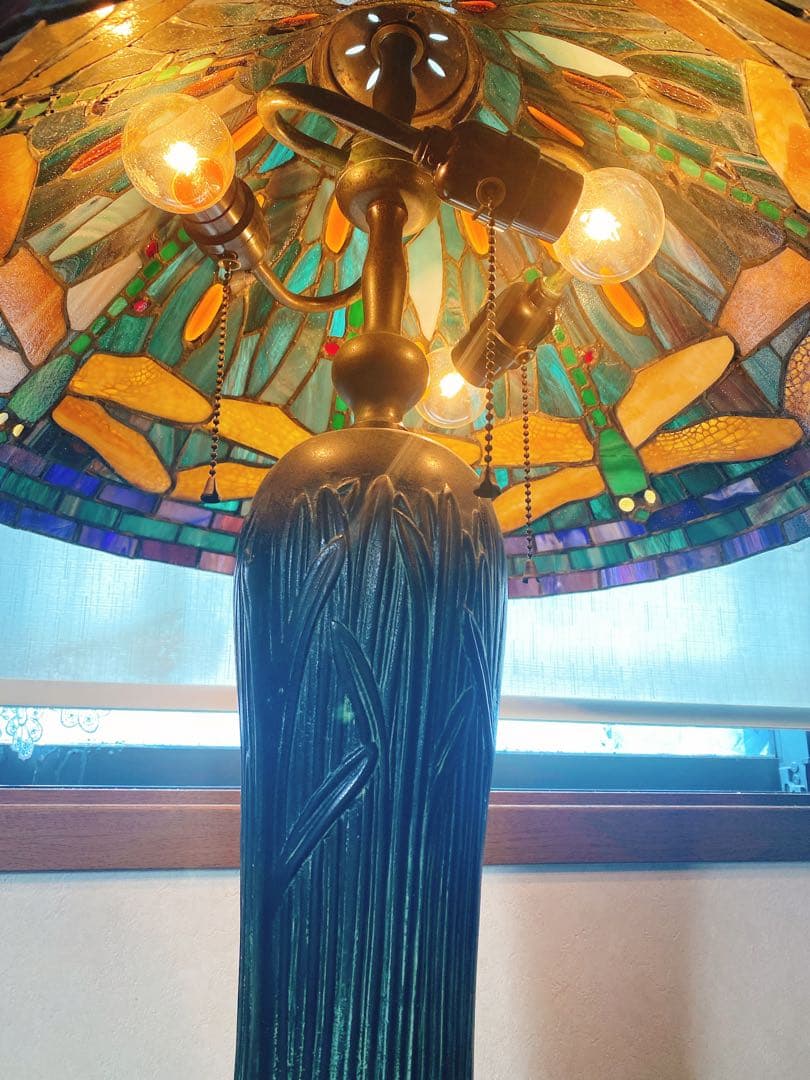 ※大幅値下げ中 ステンドグラスランプ ティファニースタイル トンボドラゴンフライ