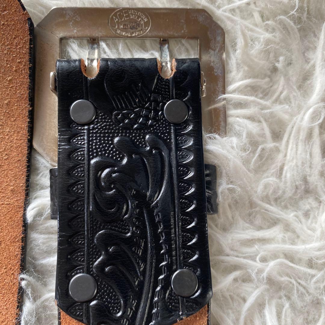 eight希少　ACE WESTERN BELTS ブラック