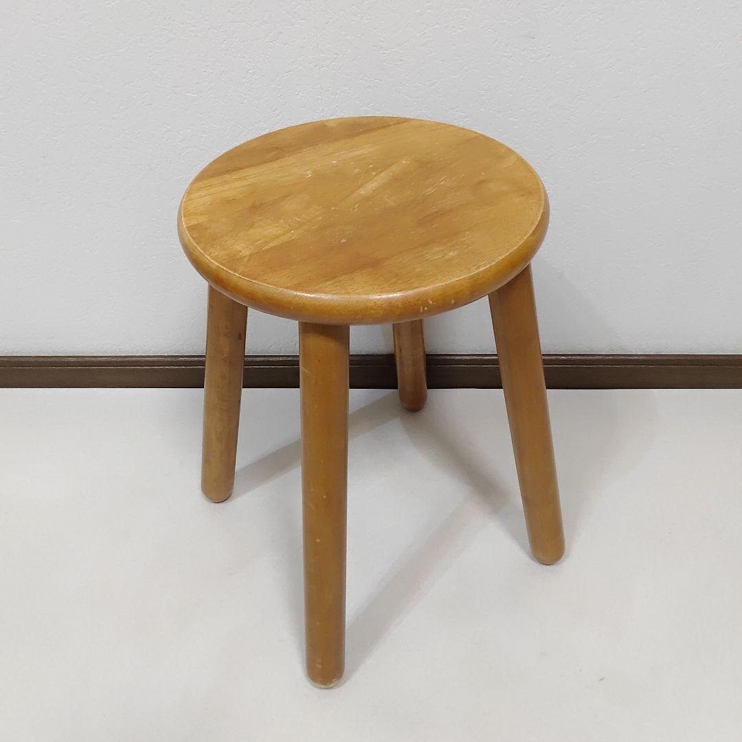Antique Stool アンティーク スツール 天然木 4本脚 送料無料