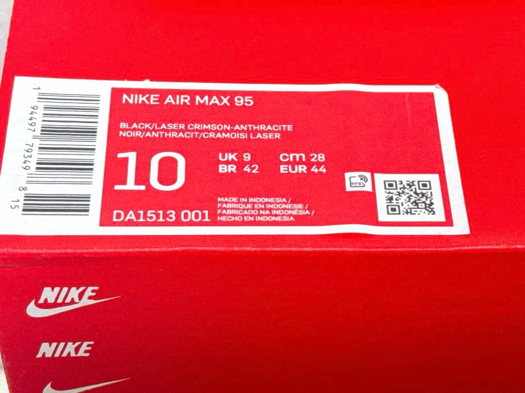 靴 Nike AirMax95 \"Black Laser Crimson\" 28cm