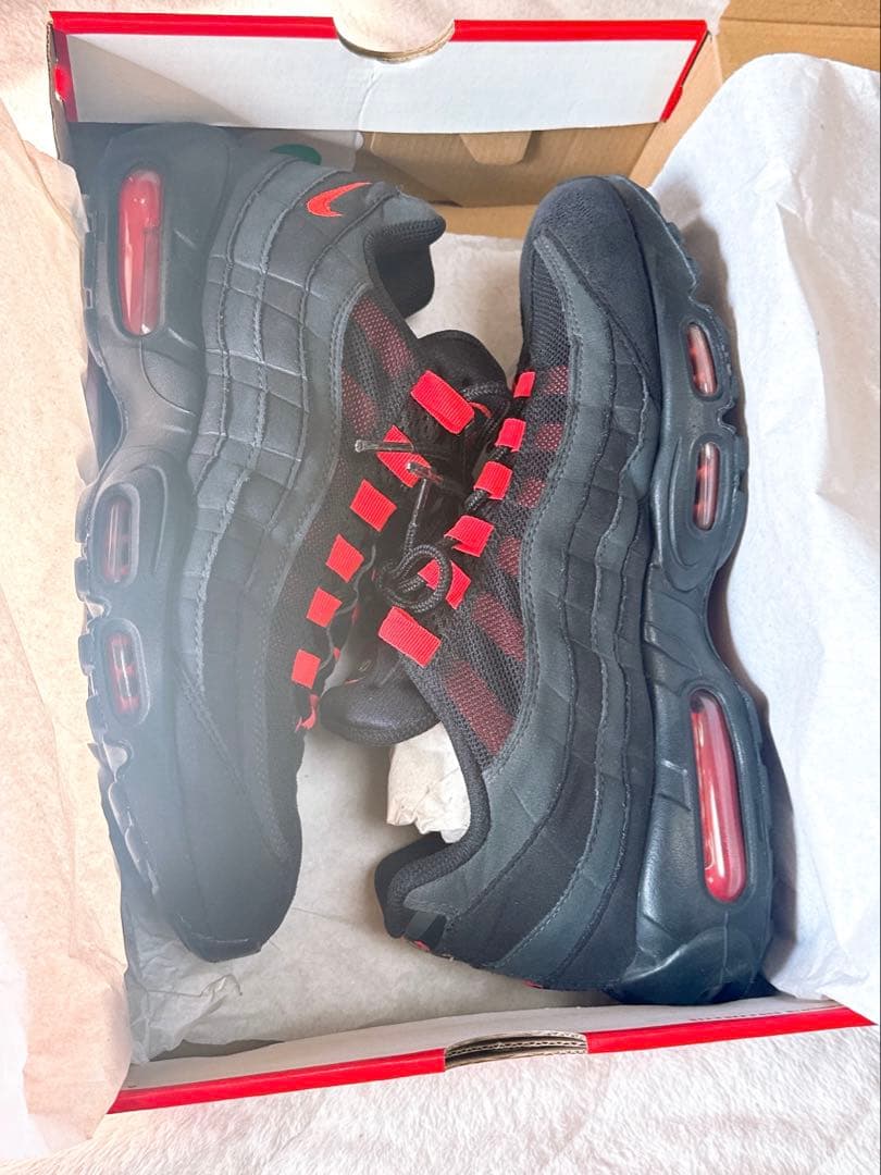 靴 Nike AirMax95 \"Black Laser Crimson\" 28cm