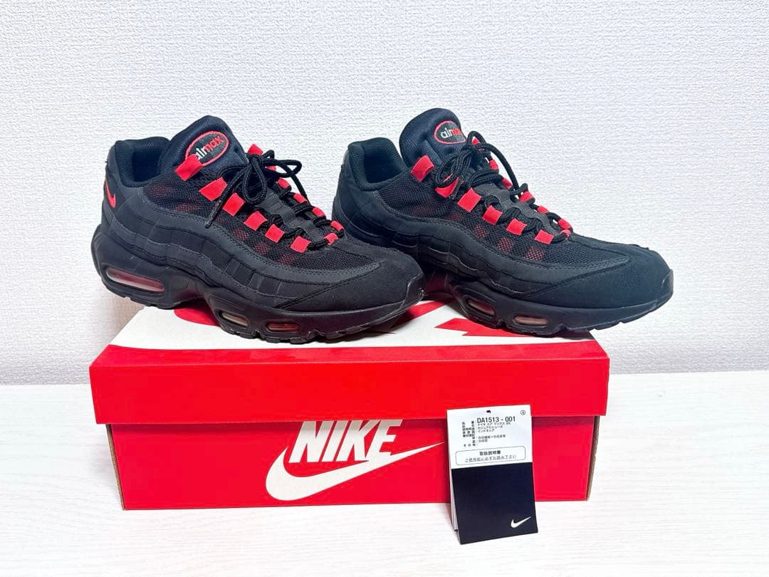 靴 Nike AirMax95 \"Black Laser Crimson\" 28cm