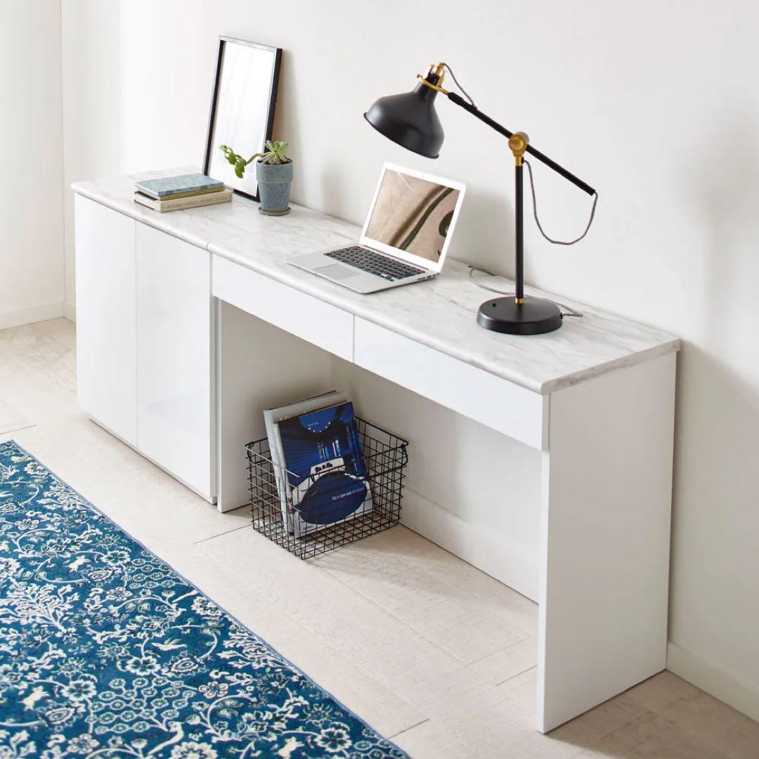 Canan 大理石調デスク 幅121cm