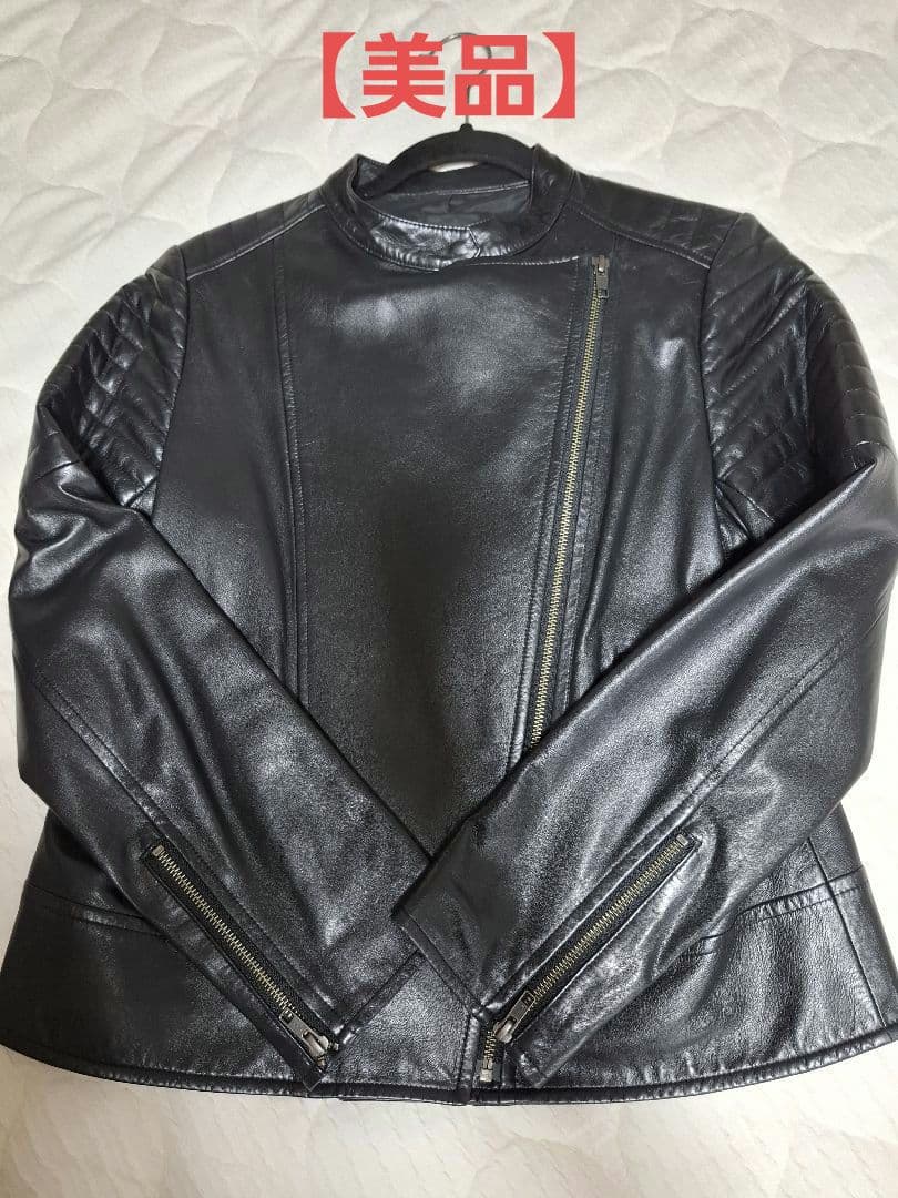 希少♡ダーマコレクション ラムスキン ダブルライダースジャケット キルティング